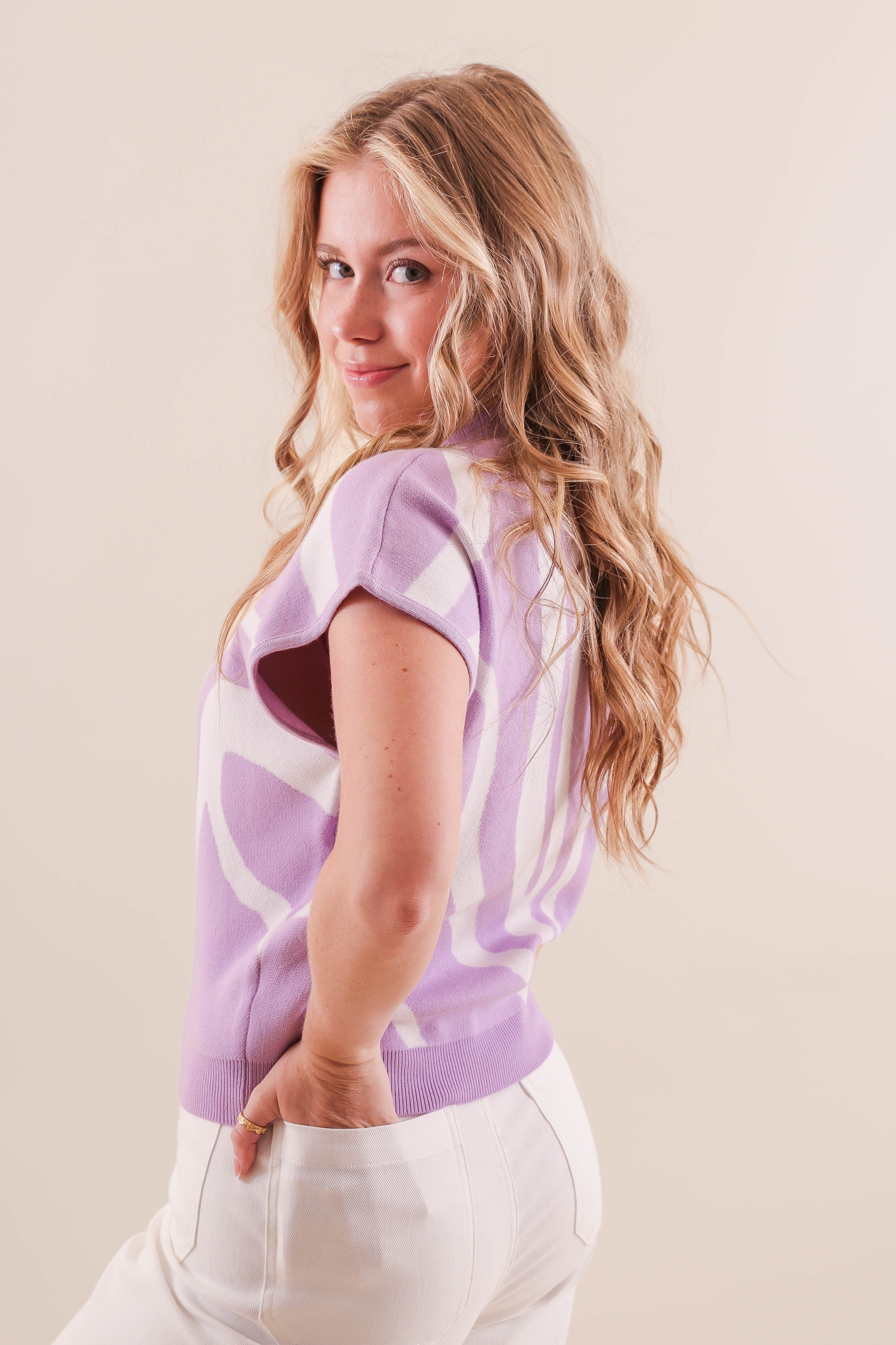An Abstract Thought Sweater-Lilac - Image 4