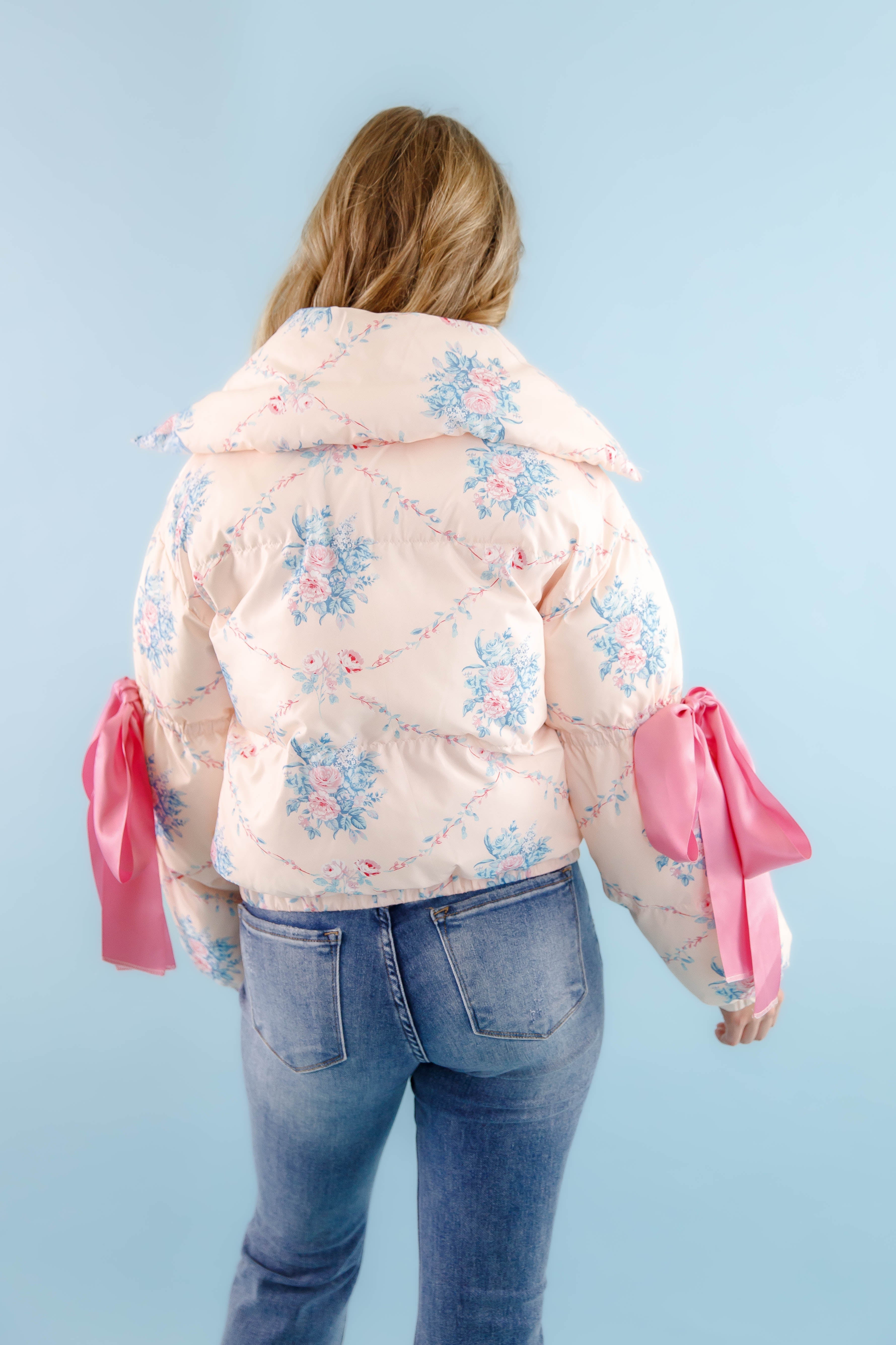 RESTOCK: Graceful Moments Puffer Jacket-Peach - Image 9