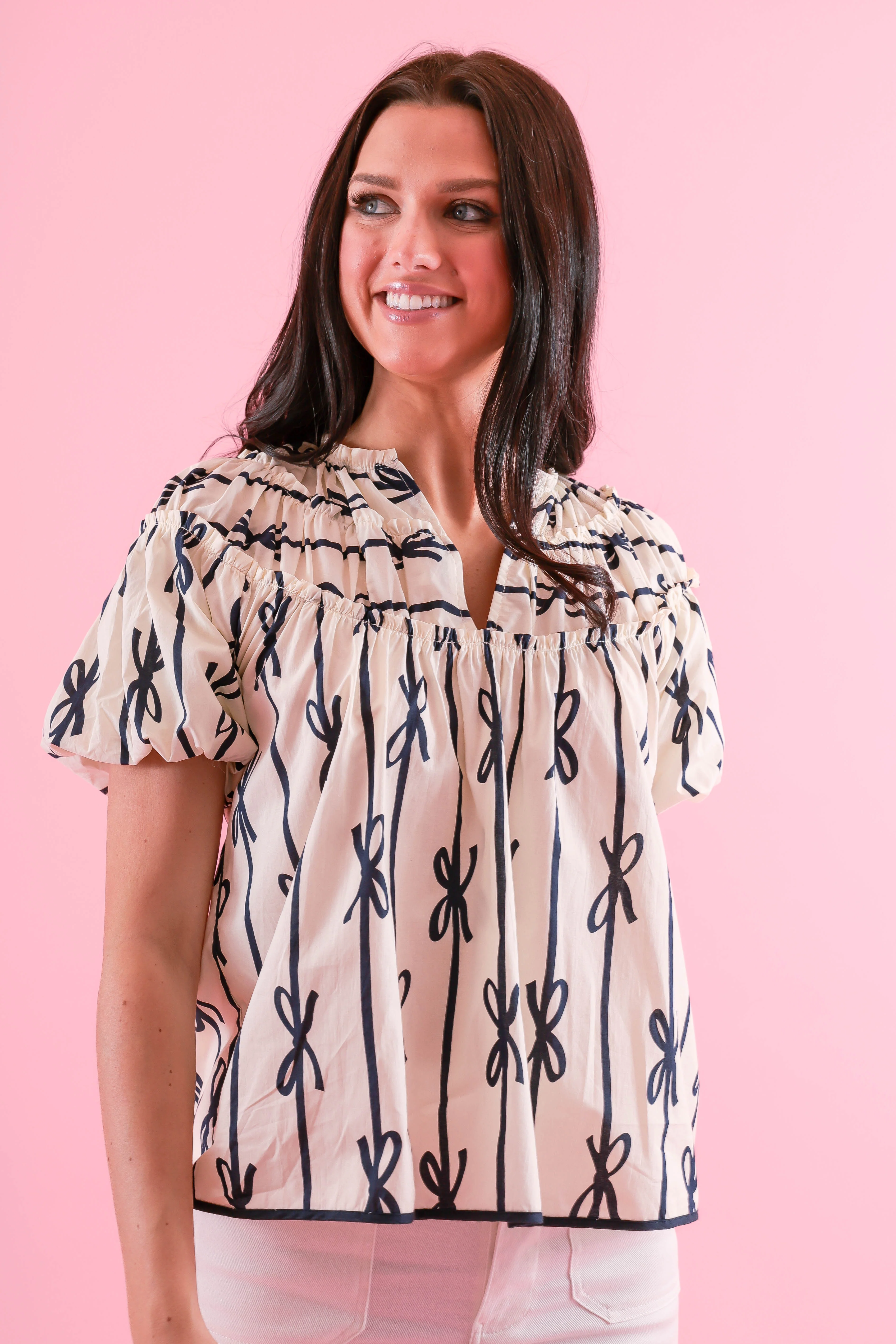 Little Miss Prep Blouse-Navy - Image 6