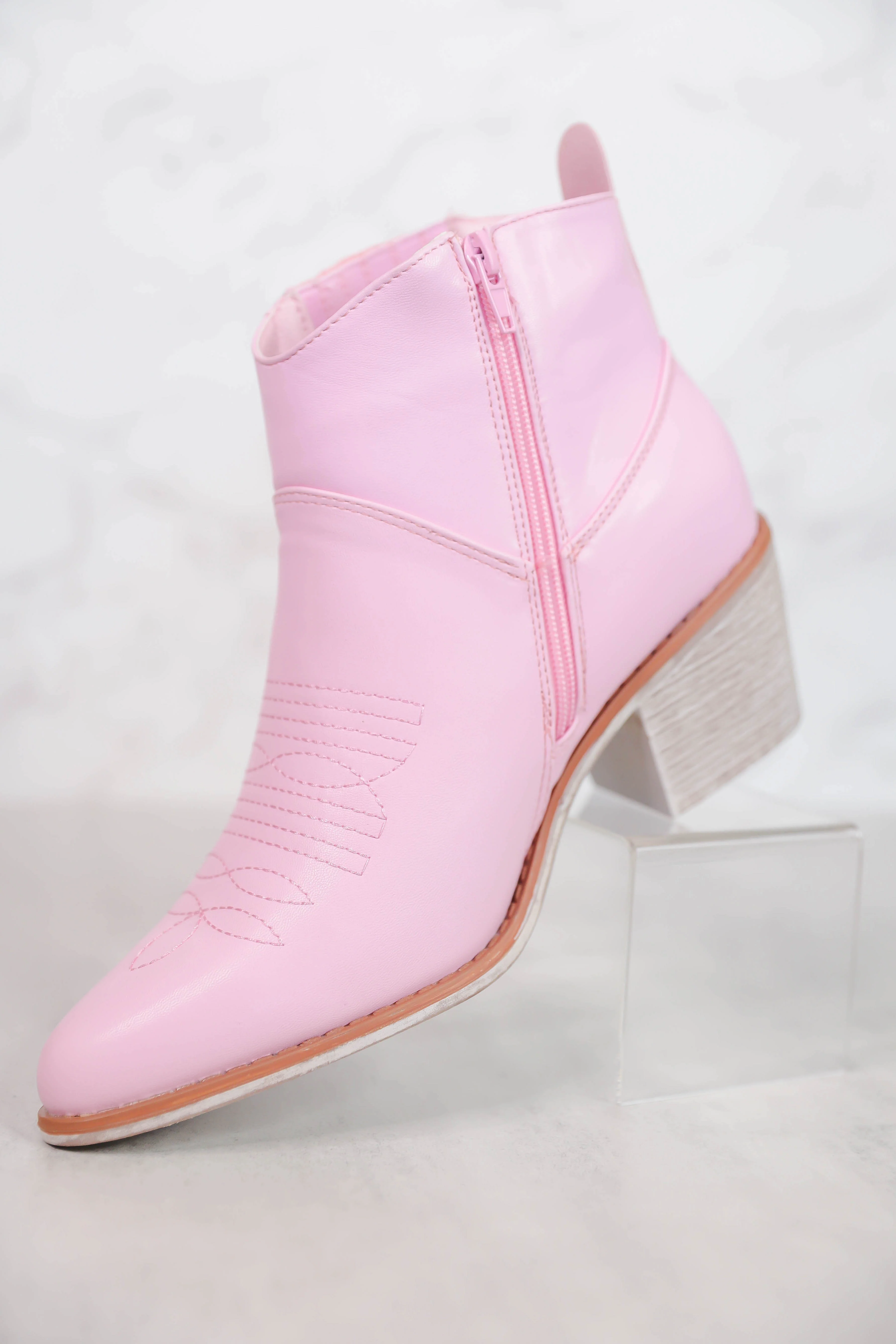 RESTOCK: Lizzie Western Booties-Pink - Image 4