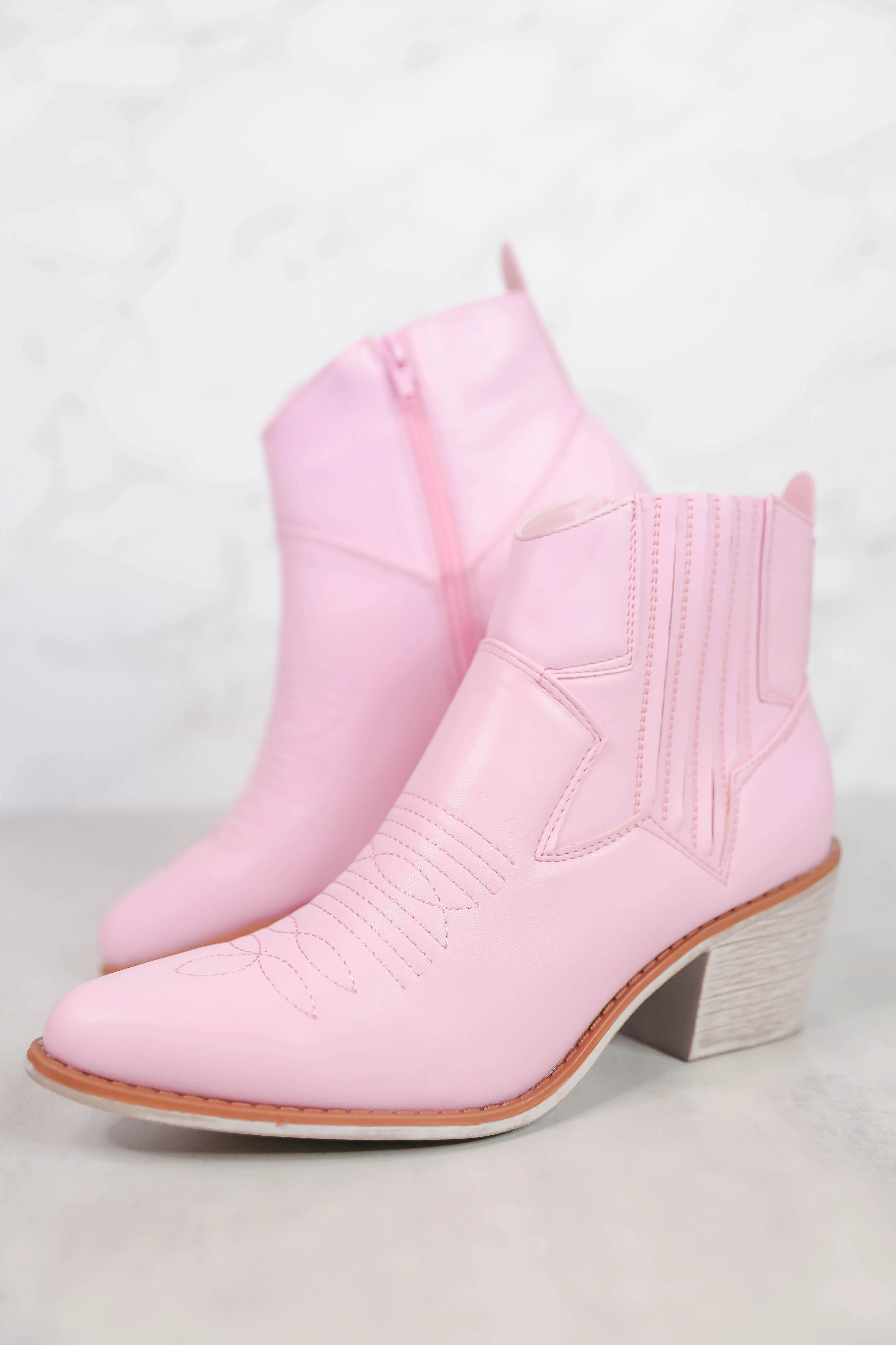 RESTOCK: Lizzie Western Booties-Pink - Image 6