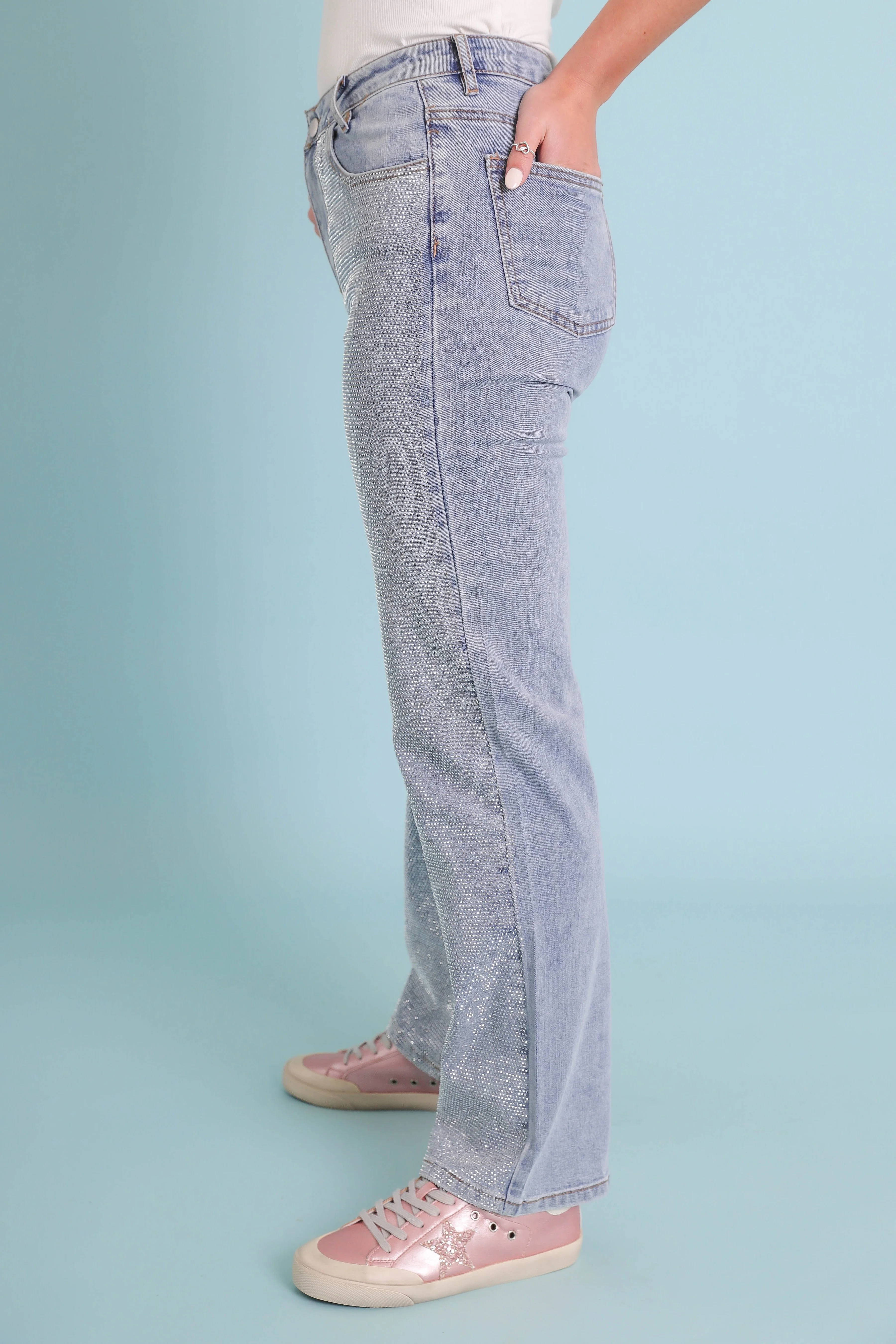 Ready To Rock Rhinestone Denim-Blue - Image 4