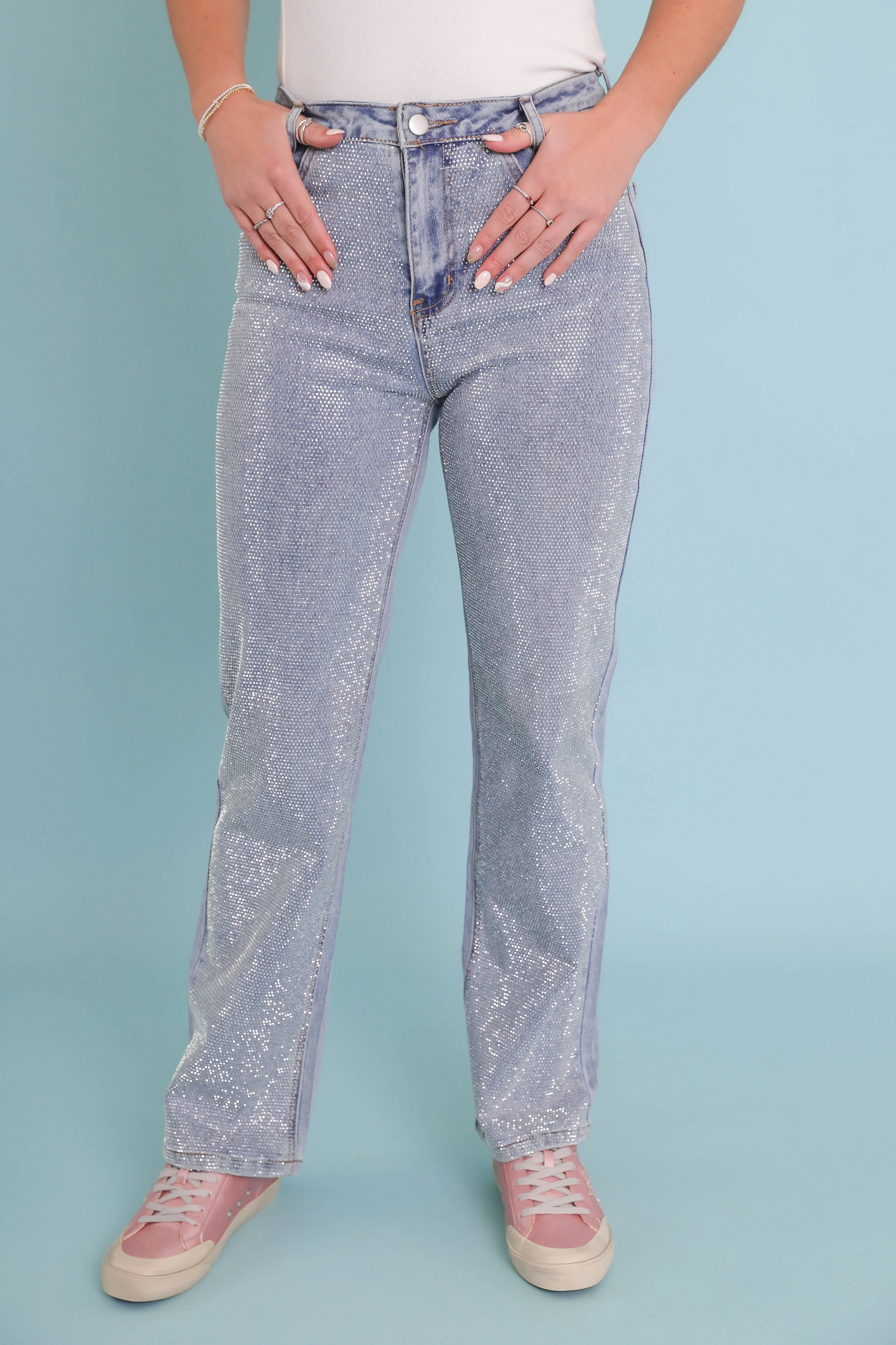 Ready To Rock Rhinestone Denim-Blue - Image 7
