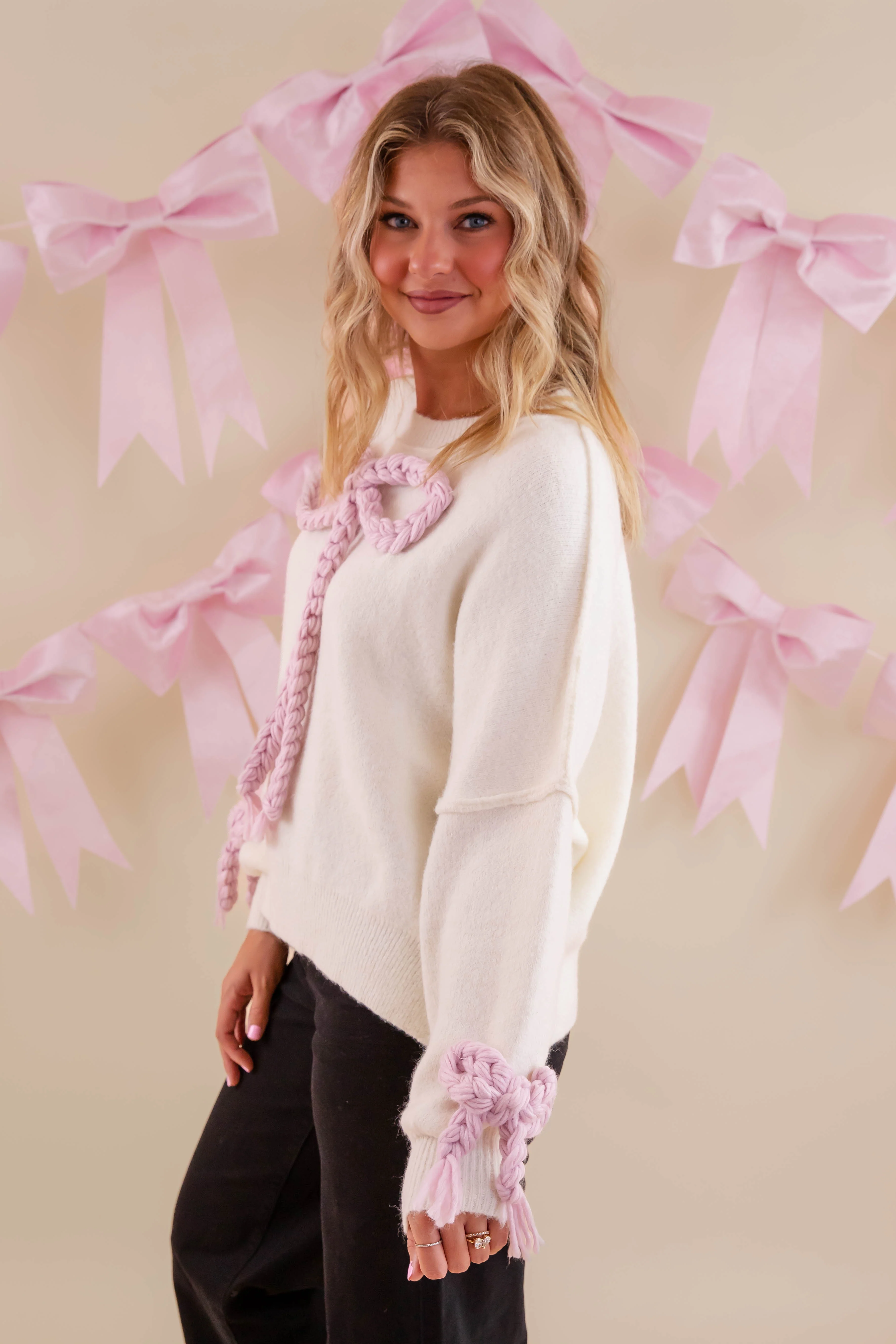 Searching For A Cowboy Sweater-Ivory - Image 4