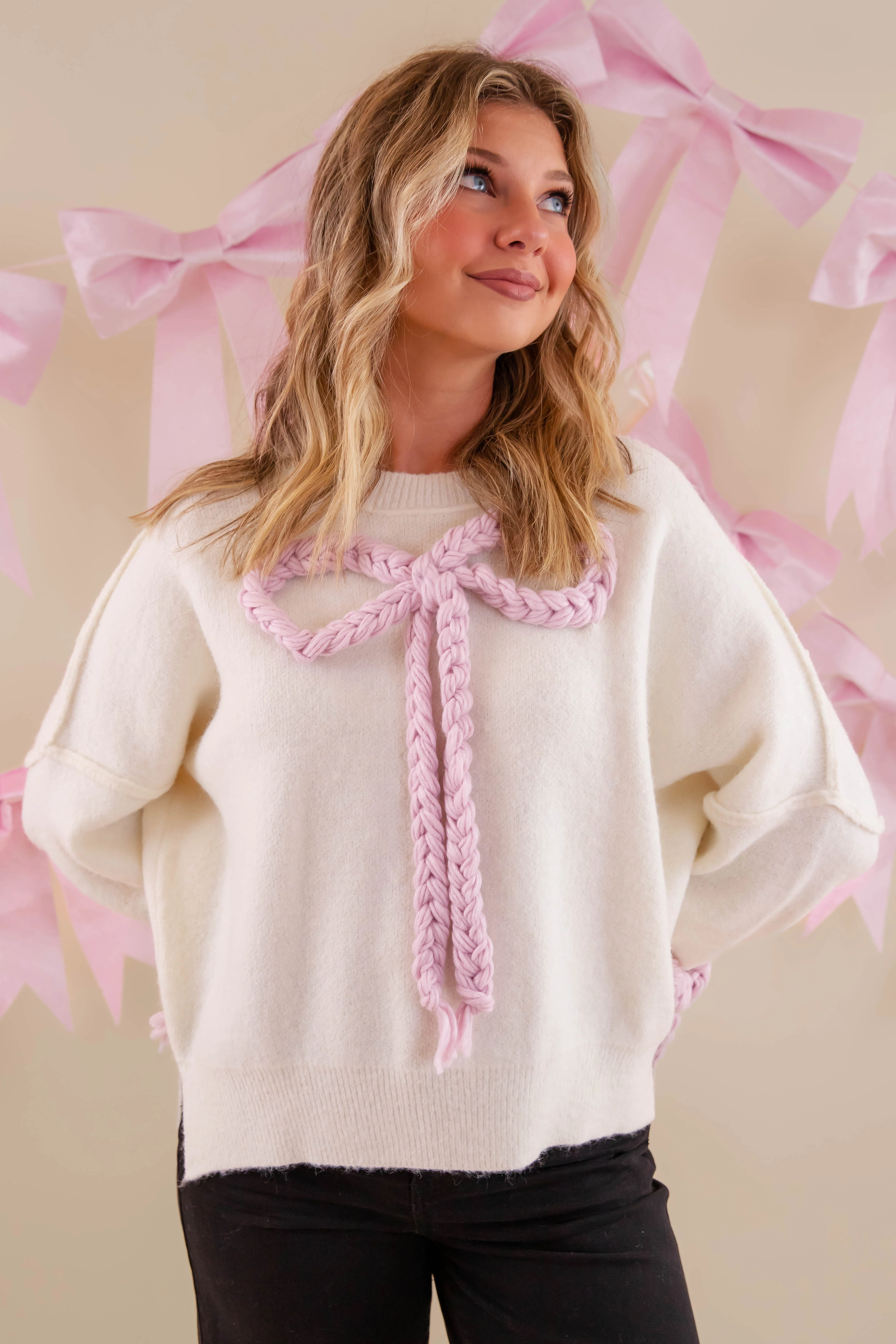 Searching For A Cowboy Sweater-Ivory - Image 5