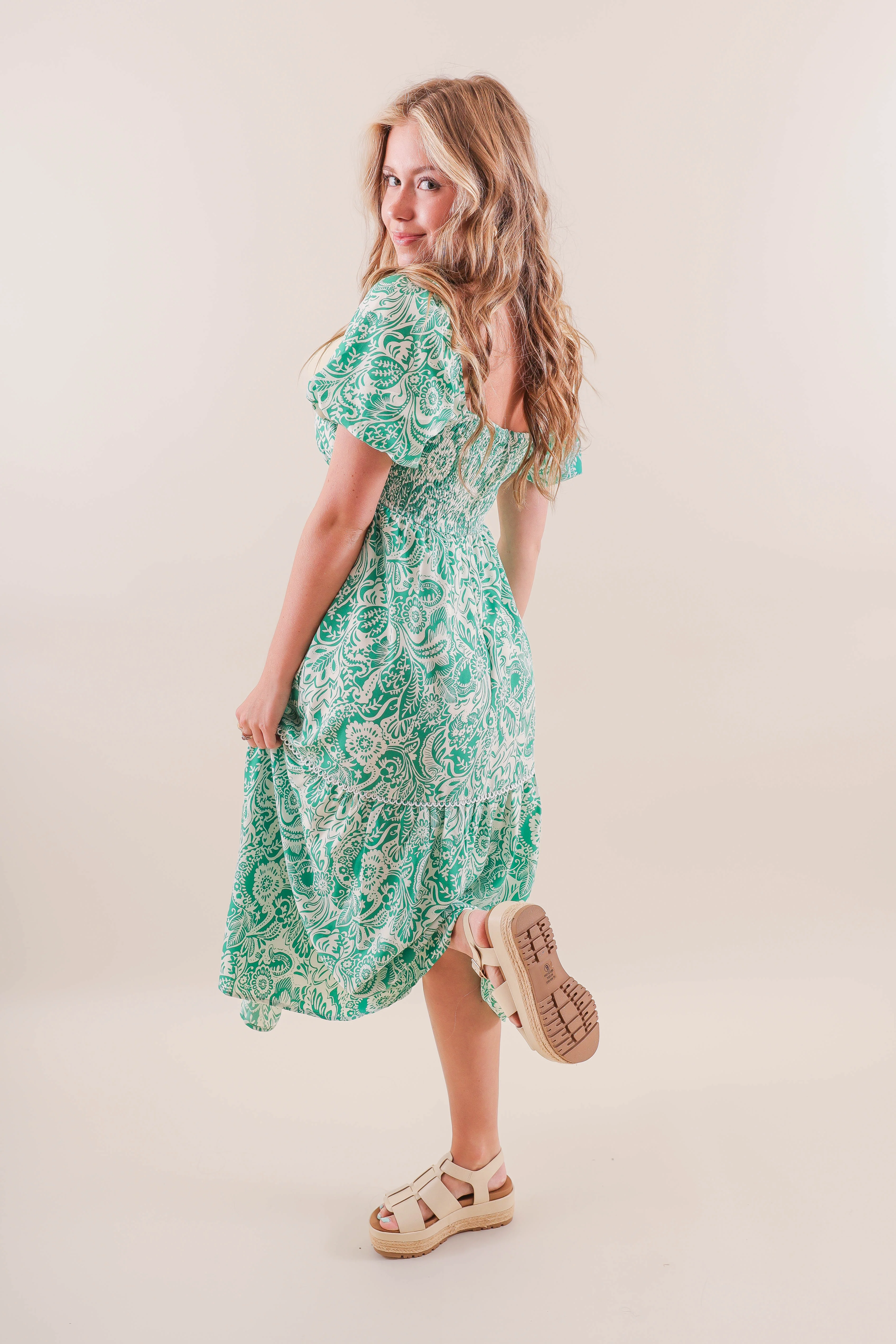 RESTOCK: Think Happy Thoughts Midi Dress - Image 8